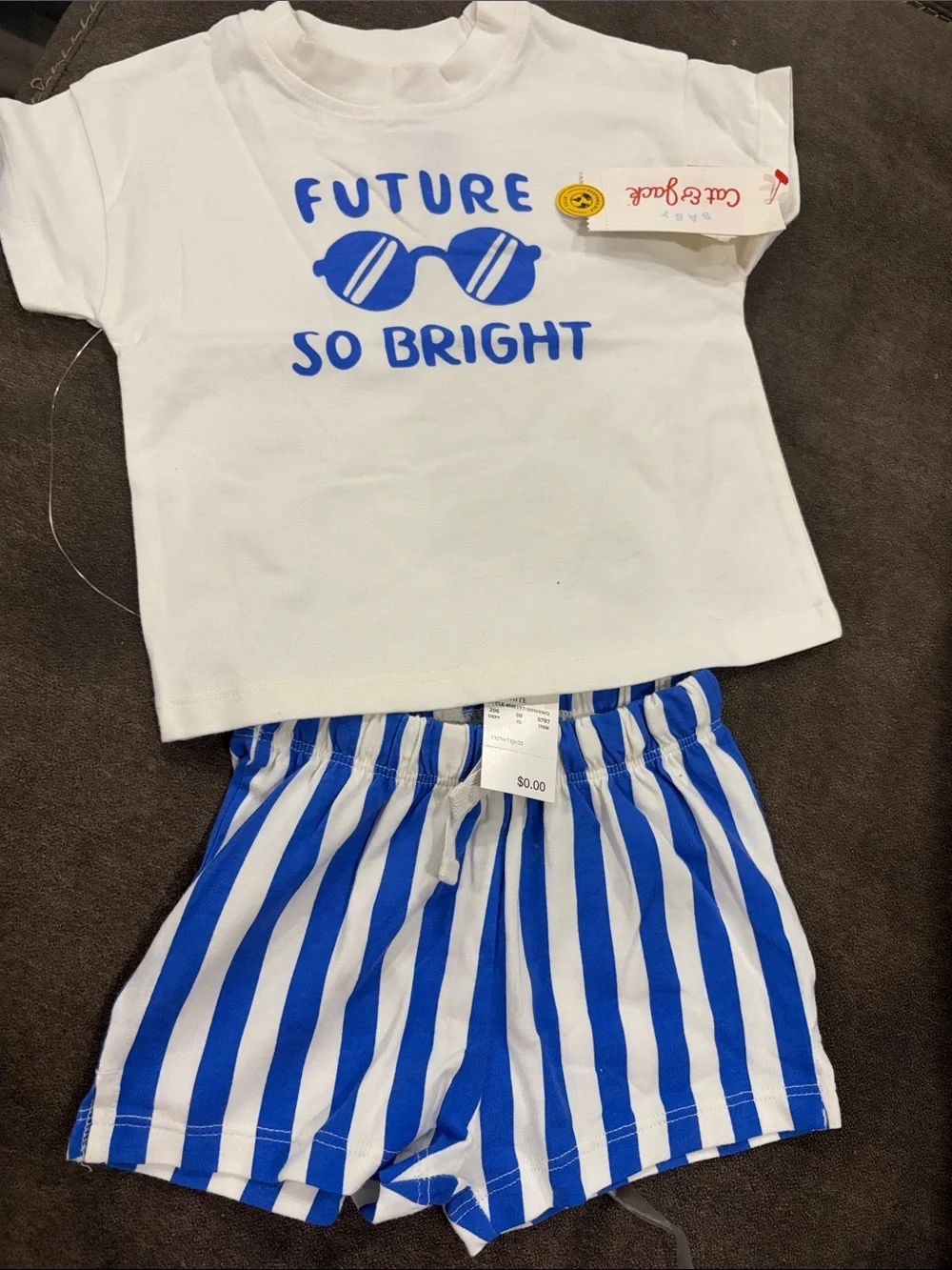Cat & Jack White and Blue 'Future So Bright' Pajama Set